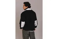 Oosc Men's Sherpa Fleece Jacket Black / White