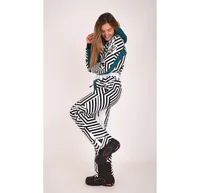 Fall Line Black & White Female Ski Suit