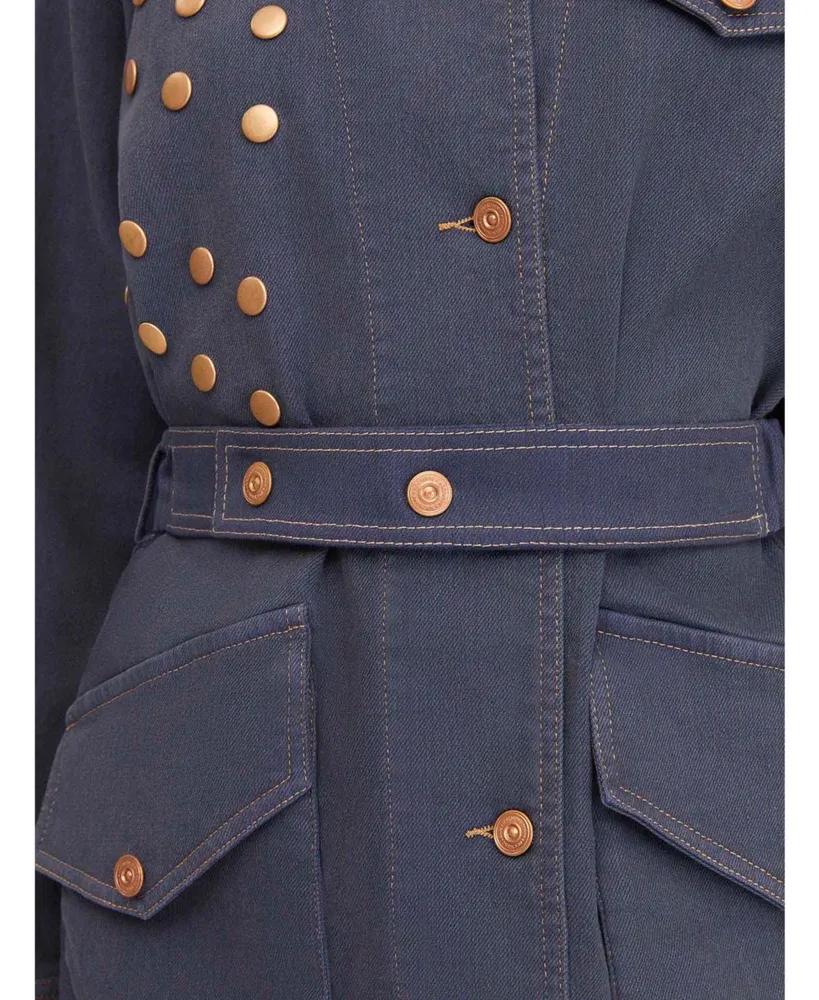 Women's Belted Denim Jacket