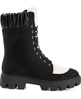 Journee Collection Women's Elinor Lace Up Lug Booties