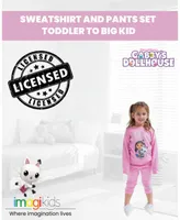 DreamWorks Gabby's Dollhouse Pandy Paws Girls Fleece Sweatshirt and Pants Set Toddler |Child