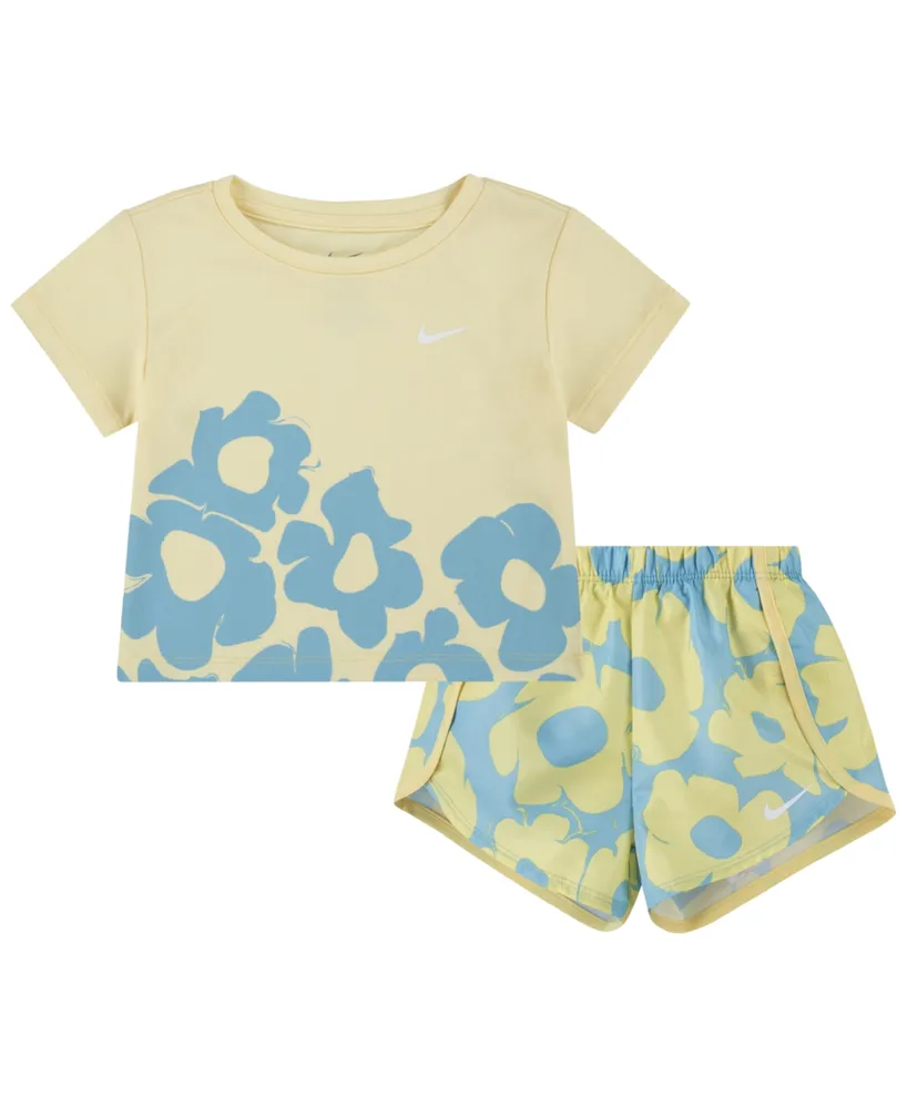 NIKE Girls' Little Kids' Nike T-Shirt and Bike Shorts Set