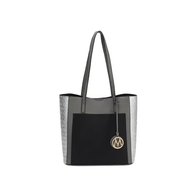 Mkf Collection Leah color-block Women s Tote Bag by Mia K