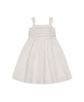 Hope & Henry Girls' Sleeveless Ruched Bodice Party Dress