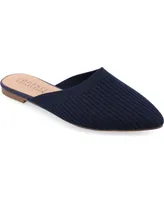 Journee Collection Women's Aniee Wide Width Knit Slip On Mules