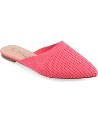 Journee Collection Women's Aniee Wide Width Knit Slip On Mules