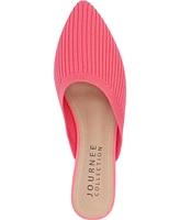 Journee Collection Women's Aniee Wide Width Knit Slip On Mules