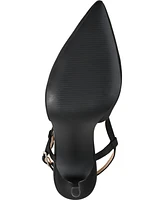 Journee Collection Women's Knightly Satin Slingback Pumps