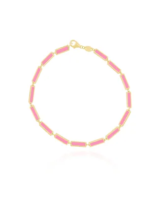 The Lovery Bubblegum Pink Bar Bracelet