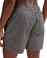 Boss by Hugo Men's Micro-Print Quick-Drying Swim Shorts