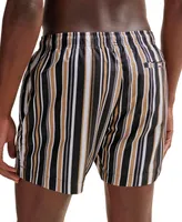 Boss by Hugo Men's Quick-Dry Fabric Striped Swim Shorts