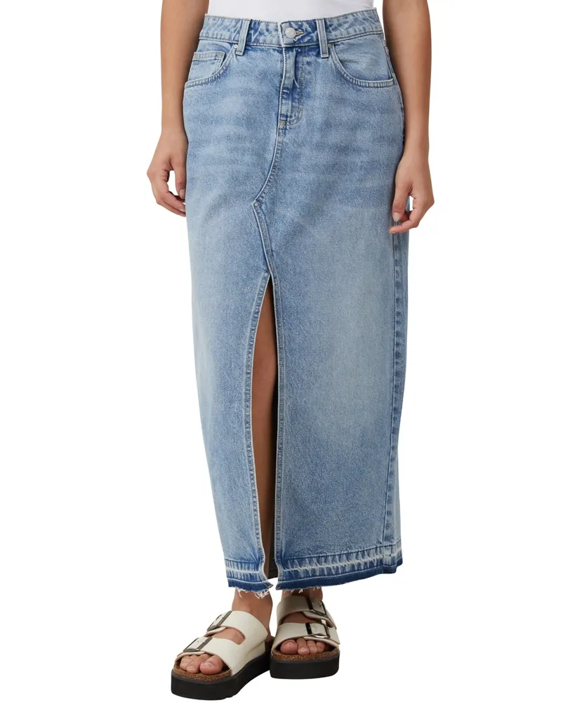 Cotton On Women's Bailey Denim Maxi Skirt