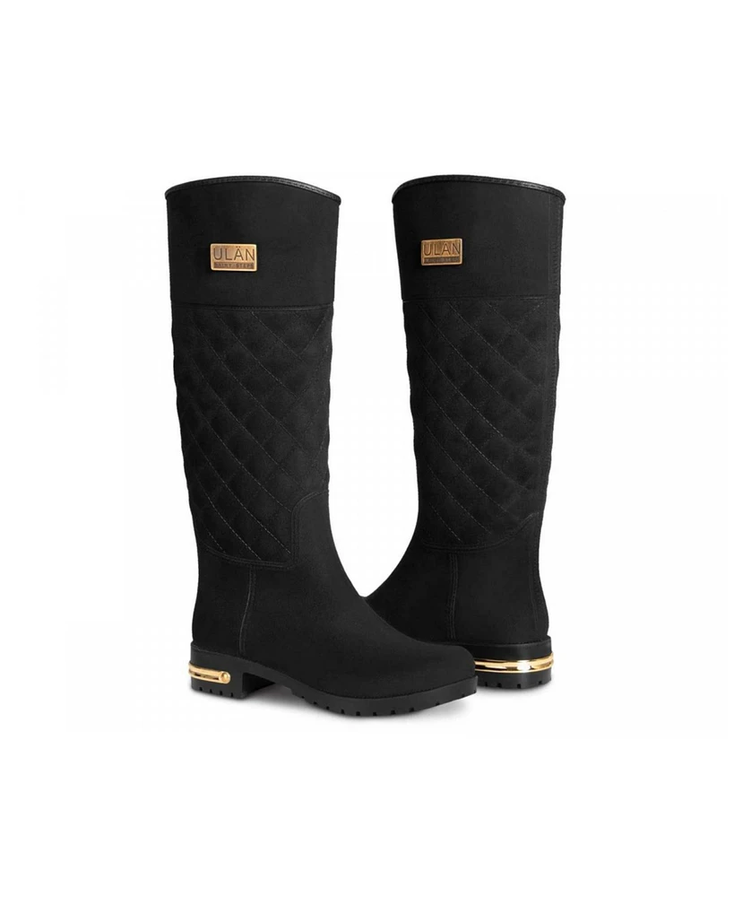 Women's Tall Dress Rain Boots, Suede Touch By Ulan