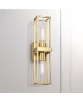 Fabrian Modern Wall Sconce Lighting Warm Brass Hardwired 18 3/4" High 2