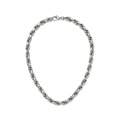 Chisel Stainless Steel 24 inch Oval Link Necklace