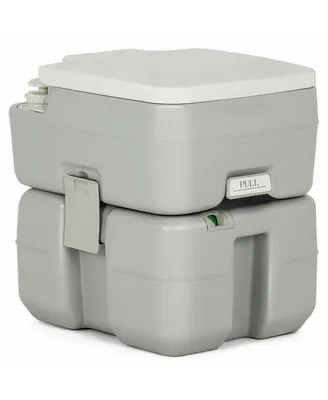 5.3 Gallon Portable Toilet with Waste Tank and Built-in Rotating Spout