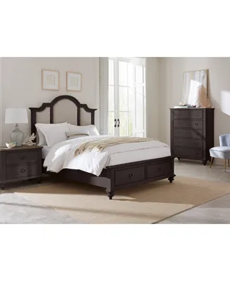 Mandeville 3pc Bedroom Set (Upholstered California King Storage Bed + Drawer Chest -Drawer Nightstand