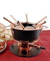 Real 11 Piece Cast Aluminum Fondue Set