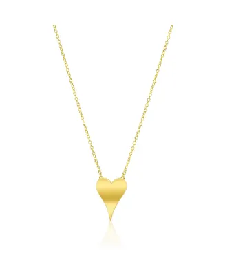 Etoielle Yellow Gold Tone Elongated Heart Necklace