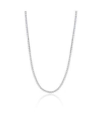 Etoielle White Gold Tone Cz Tennis Choker Necklace