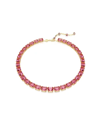 Swarovski Octagon Cut, Pink, Gold-Tone Millennia Necklace