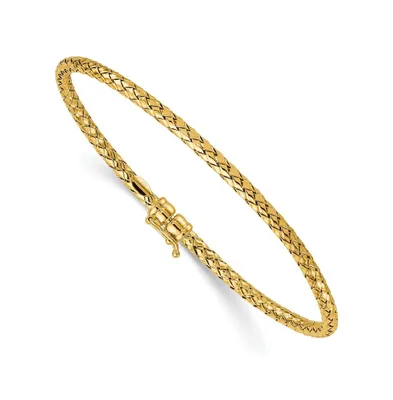 18k Yellow Gold Braided 2.8mm Bangle Bracelet