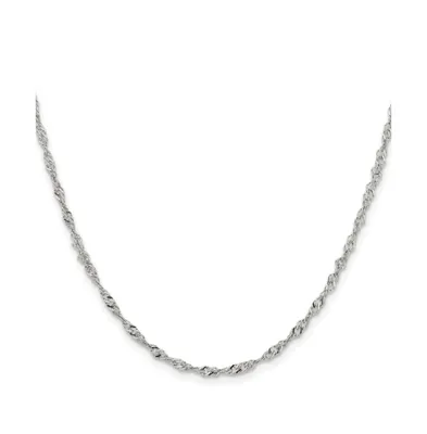 Chisel Stainless Steel Polished 2.5mm Singapore Chain Necklace