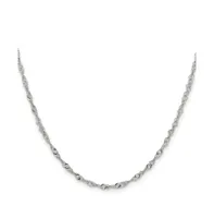Chisel Stainless Steel Polished 2.5mm Singapore Chain Necklace