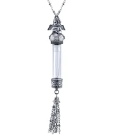 2028 Crystal Angel Glass Vile Necklace