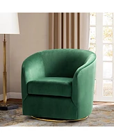 Swivel Accent Chair with Gold Metal Base for Living Room Nursery
