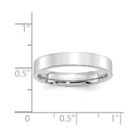 Platinum Polished Flat Wedding Band Ring