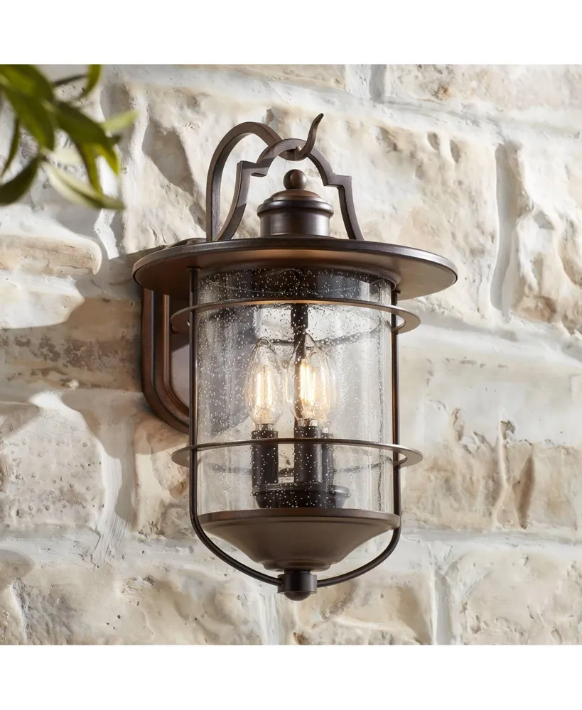 Casa Mirada Rustic Industrial Farmhouse Outdoor Wall Light Fixture Bronze 3