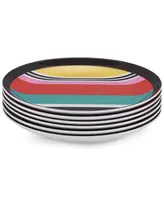 French Bull Assorted Melamine Appetizer Plates, Set of 6