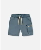 Boy French Terry Short With Zipper Pocket Pine Green - Toddler|Child