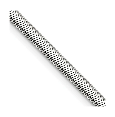 Chisel Stainless Steel Polished 4.2mm Flat Snake Chain Necklace