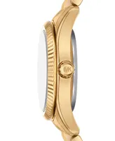 Michael Kors Women's Lexington Three-Hand Gold-Tone Stainless Steel Watch 26mm - Gold