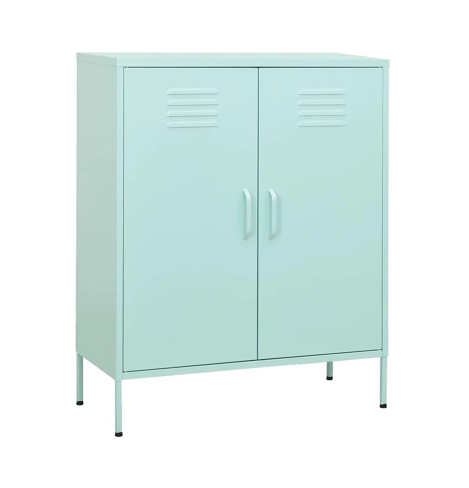 vidaXL Storage Cabinet Mint 31.5"x13.8"x40" Steel