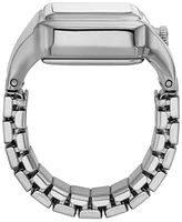 Fossil Women's Raquel Two-Hand Silver-Tone Stainless Steel Ring Watch 14mm