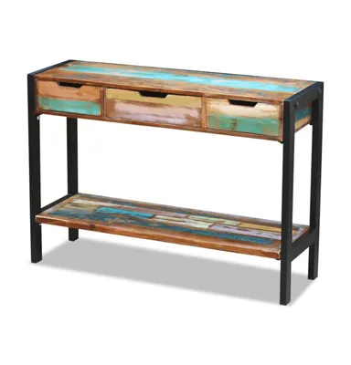 Sideboard 3 Drawers Solid Reclaimed Wood