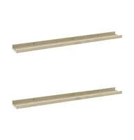 vidaXL Wall Shelves pcs Sonoma Oak 31.5"x3.5"x1