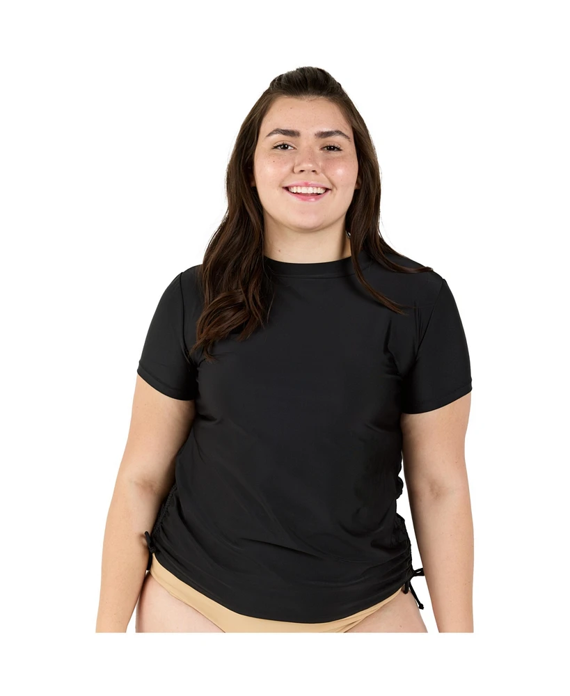 Calypsa Plus Size Mock Neck Adele Swim Top