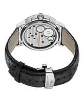 Stuhrling Original Model 541 Stainless Steel Case ,Genuine Alligator Strap, Exposed Tourbillon Movement Men's watch