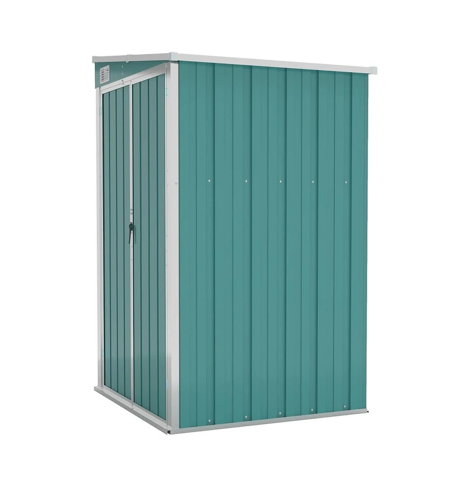 vidaXL Wall-mounted Garden Shed Green 46.5"x39.4"x70.1" Galvanized Steel