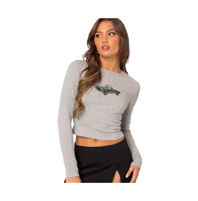 Women's Sweet Ride long sleeve t shirt - Gray