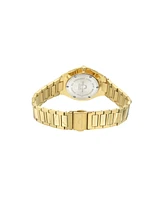 Victoria Stainless Steel Gold Tone & White Women's Watch 1242BVIS