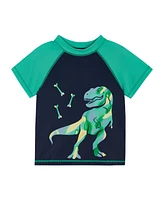 Andy & Evan Toddler Boys Toddler/Child Dinosaur Graphic Raglan Rashguard and Boardshort