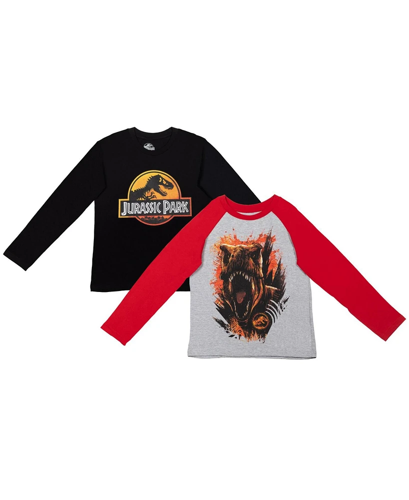 Jurassic Park Toddler Boys 2 Pack Long Sleeve T-Shirts to