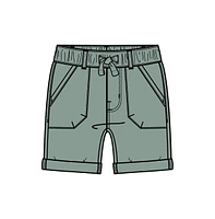 Boy Stretch Twill Short Sage Green