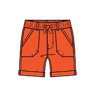 Boy Stretch Twill Short Tangerine