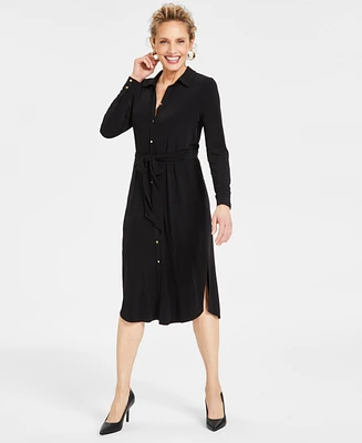 I.n.c. International Concepts Collared Shirt Dress, Created for Macy's